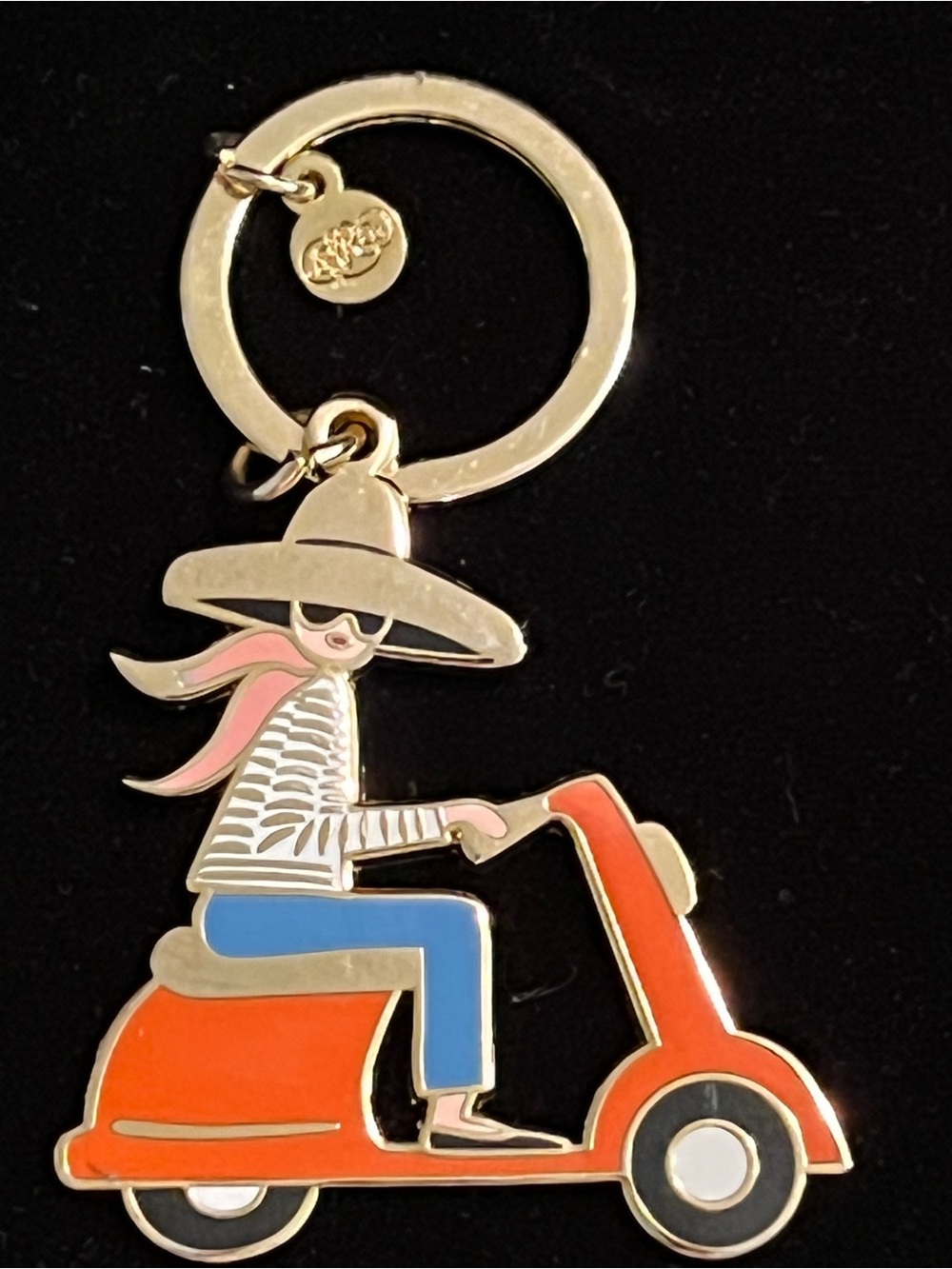Rifle Paper Co Scooter Enamel Keychain
